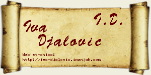 Iva Đalović vizit kartica